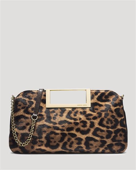 michael kors leopard print clutch|Michael Kors Berkley Leopard.